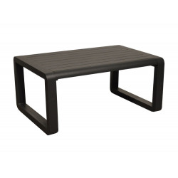 Table basse de jardin rectangulaire Quenza II - graphite 90 x 40 x 60 cm - PROLOISIRS