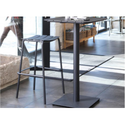 Tabouret de jardin haut empilable Perfect - graphite 50 x 79 x 46 cm - PROLOISIRS