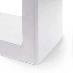 Jeu de pieds rectangulaires Square pour table, H 720 x 600 mm, Peint en blanc - EMUCA