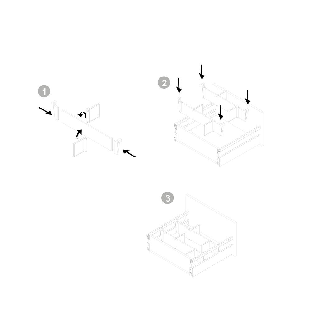 Emuca Lot De S Parateurs Pour L Int Rieur Des Tiroirs Vertex Concep