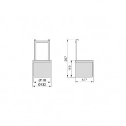 Porte-couverts de cuisine Titane - EMUCA