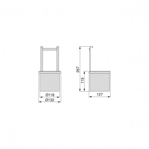 Porte-couverts de cuisine Titane - EMUCA