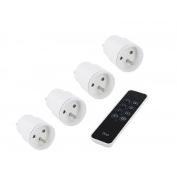 Lot De 3 Prises Télécommandables + 1 Gratuite Intérieures Dio, 2300 W - DIO