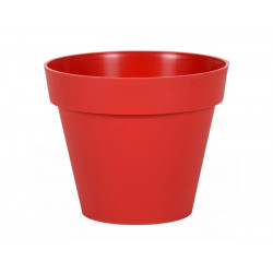 Pot Plastique Diam.30 X H.26 Cm Rouge Rubis - EDA