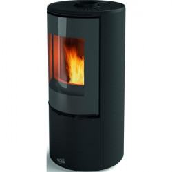 Poêle à bois CASTRIES étanche - Eco Control - 8 kW - Rdt: 82,4% - B. 33 cm -Noir de marque Godin, référence: B7705300