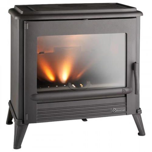 Poêle à bois MODENA - 10 kW - Rdt: 77% - B. 50 cm - 100% Fonte anthracite - Invicta