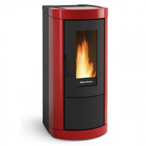 Poêle à granulés Mietta EVO - étanche - 8 kW - Bordeaux - Contrôlable à distance - Nordica extraflame