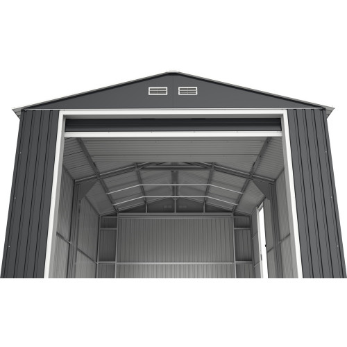 Garage métal GRANDE HAUTEUR - 19,95m² x H. 2,60 m - Anthracite - Duramax