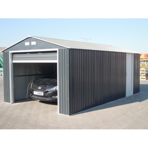 Garage métal GRANDE HAUTEUR - 19,95m² x H. 2,60 m - Anthracite - Duramax