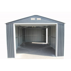 Garage métal GRANDE HAUTEUR - 19,95m² x H. 2,60 m - Anthracite - Duramax