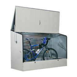 Abri à vélos en métal 1750L crème + kit d'ancrage - Bicycle Store de marque Trimetals, référence: J7780900