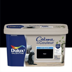 Peinture noir pour mur et boiserie Crème de couleur mat 2.5 l de marque DULUX VALENTINE, référence: B7771400