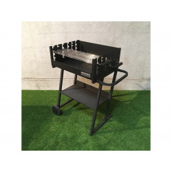 Barbecue charbon de bois bicook sur chariot L.58 x l.21 cm - Centrale Brico