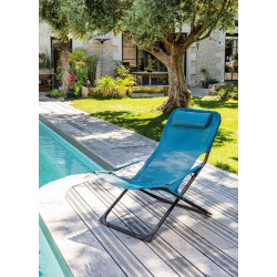 Lot De 2 Fauteuils Relax Easy - Graphite/Bleu - PROLOISIRS