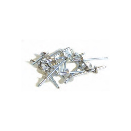 500 rivets alu / acier à tête large Ø 4 x 12 mm - TECHMAN