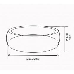 Habillage Bois Hexagonal - 2,77 x 2,21 m - Sapin Massif - Compatible Spas et Piscines Gonflables - HABRITA