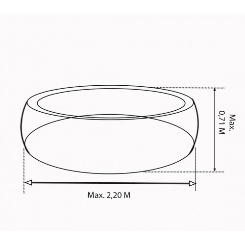 Habillage Bois Hexagonal - 2,77 x 2,21 m - Sapin Massif - Compatible Spas et Piscines Gonflables - HABRITA