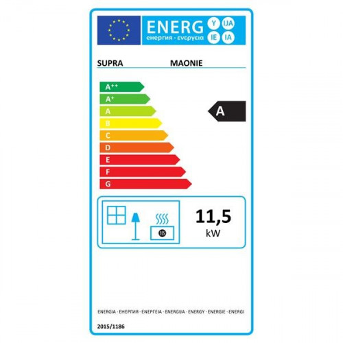 Poêle à bois en fonte 11,5kW- MAONIE - Supra