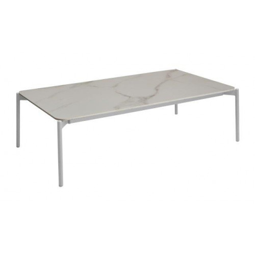 Table basse de jardin Ambiance en aluminium/céramique - blanc - PROLOISIRS