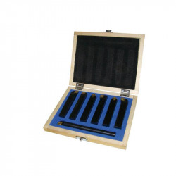 Coffret PRO 7 outils de tournage métal TCT 12 mm - Holzmann