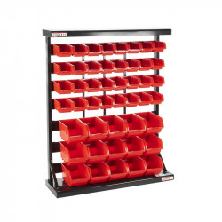 Etagère de rangement avec 47 bacs plastique de marque Holzmann, référence: B8316000