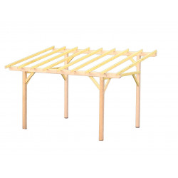 Auvent Monopente 16,25 m² – Sapin du Nord Contrecollé – Structure en Bois – Sans Couverture de marque HABRITA, référence: J4219600