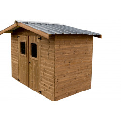 Abri Thermabri Double Pente 7,62 m² – Bois Thermochauffé – Bac Acier – Sans Plancher de marque HABRITA, référence: J4612300