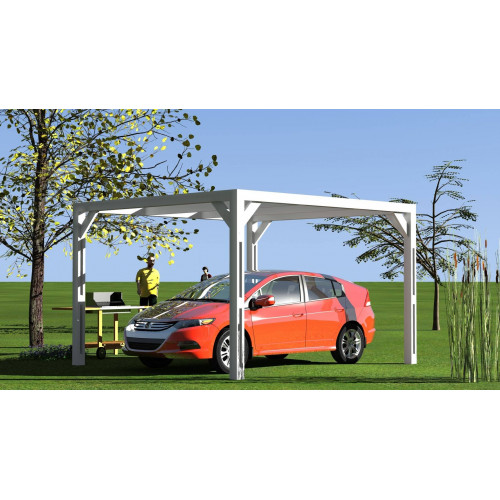 Pergola 10,67 m² – Bois Thermochauffé – Toit Plat - HABRITA