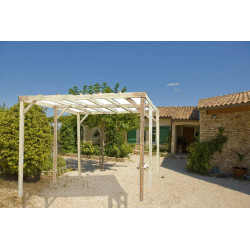 Carport Autoclavé 14,91 m² – Pin Sylvestre – Structure en Bois – Sans Couverture de marque HABRITA, référence: J5604000