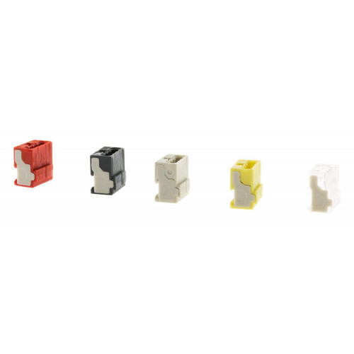 Lot de 5 bornes de raccordement S243 - Conducteurs souples et rigides - 0.6 à 0.8 mm² - 4 pôles - Wago - WAGO