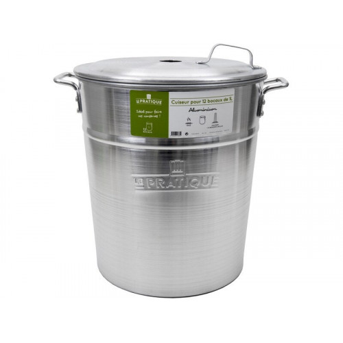 Cuiseur aluminium 40 litres - 12 bocaux de 1 l - LE PRATIQUE