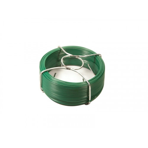 Fil d'attache plastifié vert, 1.15 mm x 50 m - Sans marque