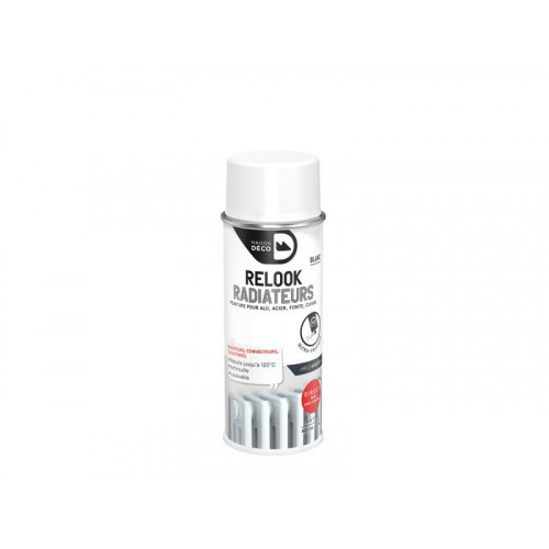 Peinture aérosol relook radiateur MAISON DECO blanc satiné 0.400 L - MAISON DECO