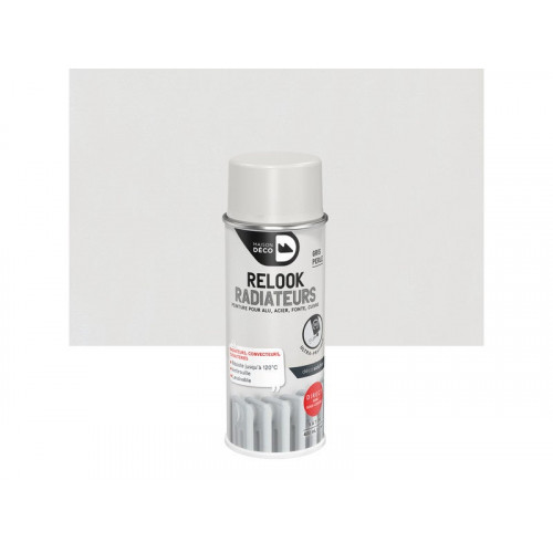 Peinture aérosol relook radiateur MAISON DECO gris perle satiné 0.400 L - MAISON DECO