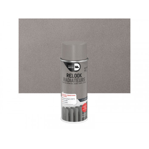 Peinture aérosol relook radiateur MAISON DECO quartz gris satiné 0.400 L - MAISON DECO