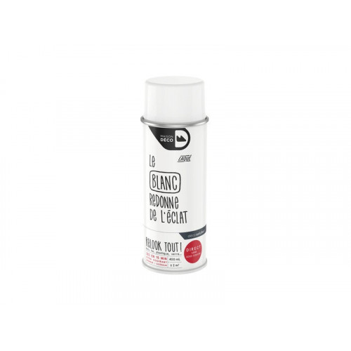 Peinture aérosol relook tout MAISON DECO blanc brillant 0.400 L - MAISON DECO