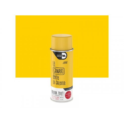 Peinture aérosol relook tout MAISON DECO jaune canari brillant 0.400 L - MAISON DECO