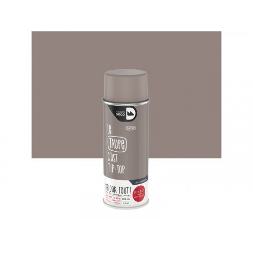 Peinture aérosol relook tout MAISON DECO taupe satiné 0.400 L - MAISON DECO