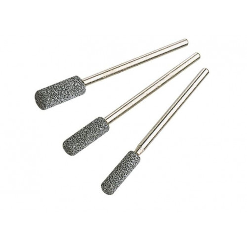 Wolfcraft - 3 Meules Abrasives Sur Tige Pour Affûter Chaines De Tronçonneuse - 2175000 - WOLFCRAFT