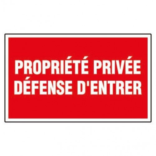 Panneau de signalisation rectangulaire Novap - Propriété privée - Défense d'entrer - Novap