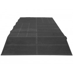 Dalle clipsable composite mixtile, anthracite - L. 41.5 x L. 41.5 cm x Ep. 45 mm - ONEK