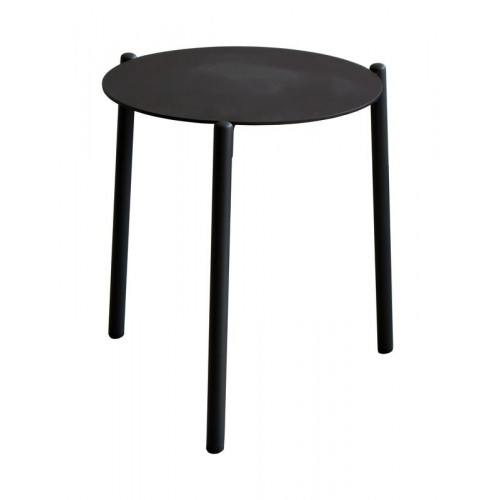 Table basse de jardin ronde Ambiance coffee en aluminium - graphite - PROLOISIRS