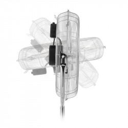 Ventilateur métallique sur pied à grande vitesse Diamètre 45 cm - Réglable en hauteur 99-135 cm - Tristar