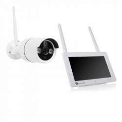 Kit de caméra de vidéosurveillance sans fil Résolution vidéo 2K - Écran tactile 7'' de marque SMARTWARES, référence: B8440600