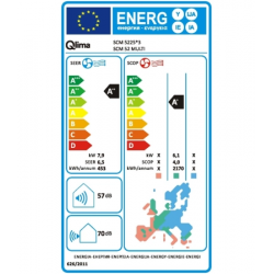 Unité extérieure pour multisplit - climatiseur multi air prêt à poser  - blanc - Modèle SCM52 MULTI - QLIMA