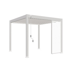 Panneau brise-vue ventelles horizontales 1M Ombréa - Blanc de marque Ombréa, référence: J8378400