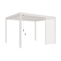 Panneau brise-vue ventelles horizontales 1,3M Ombréa - Blanc de marque Ombréa, référence: J8378600