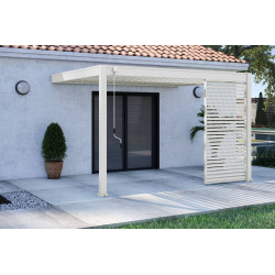 Panneau brise-vue ventelles horizontales 1,3M Ombréa - Blanc - Ombréa