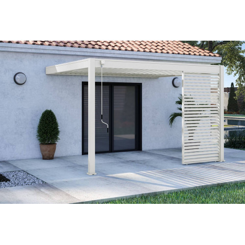 Panneau brise-vue ventelles horizontales 1,3M Ombréa - Blanc - Ombréa