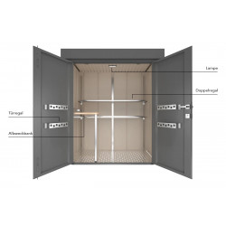 Ensemble d'aménagement intérieur pour abris de jardin Guardi - taille S - Acier de marque Guardi, référence: J8447200